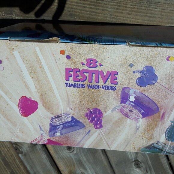 \FUN Seville Classics 1990s Acrylic Tumblers NIB - Picture 2 of 4
